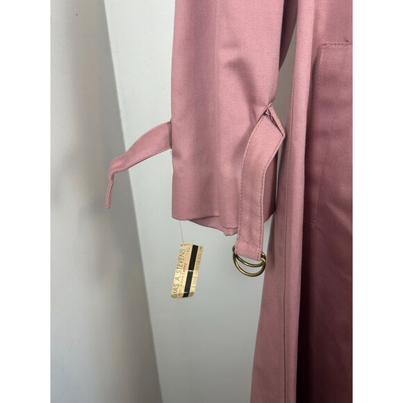 NWT NOS Vintage Fleet Street Women's Size 6 Pink Trench Coat Hong Kong S 80s - Picture 4 of 7